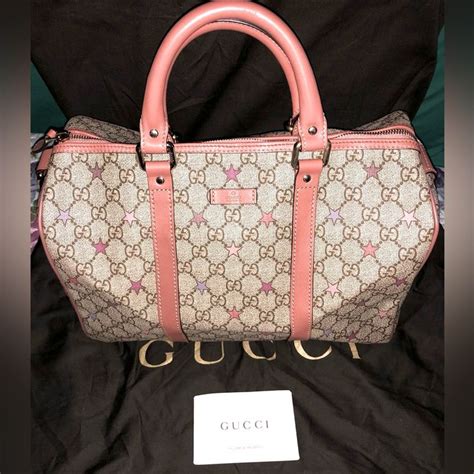 GUCCI GG Supreme Stars Medium Joy Boston Pink